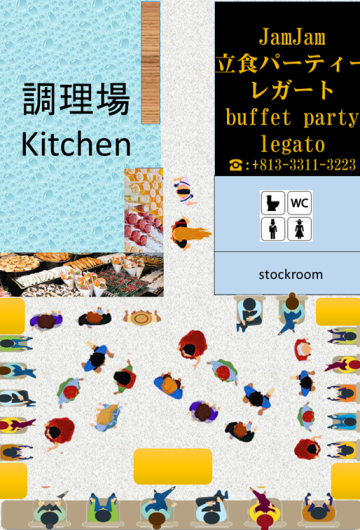 立食パーティー20～25名　